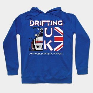 Drifting UK JDM Drift car with Union Jack Hoodie